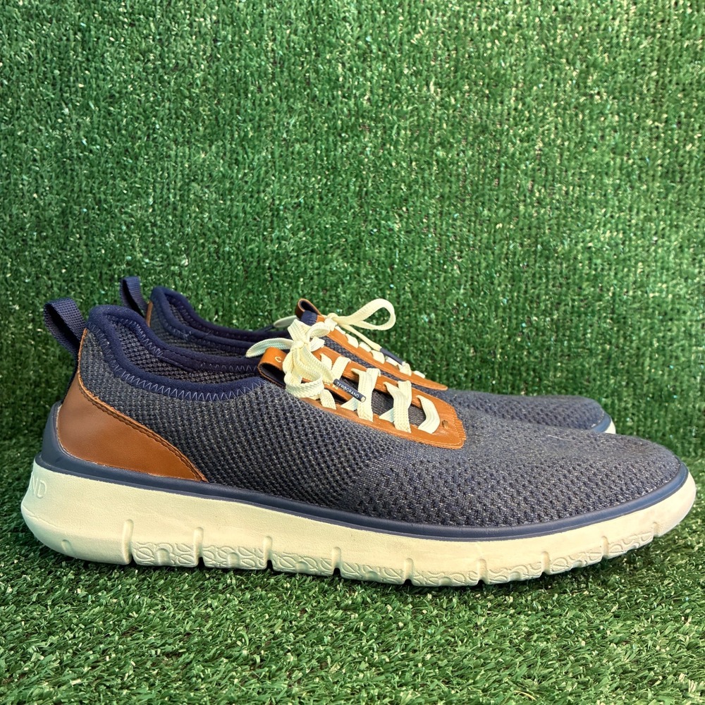 Cole Haan Generation Zerogrand Stitchlite Knit Wingtip Sneaker Navy Blue Mens 11